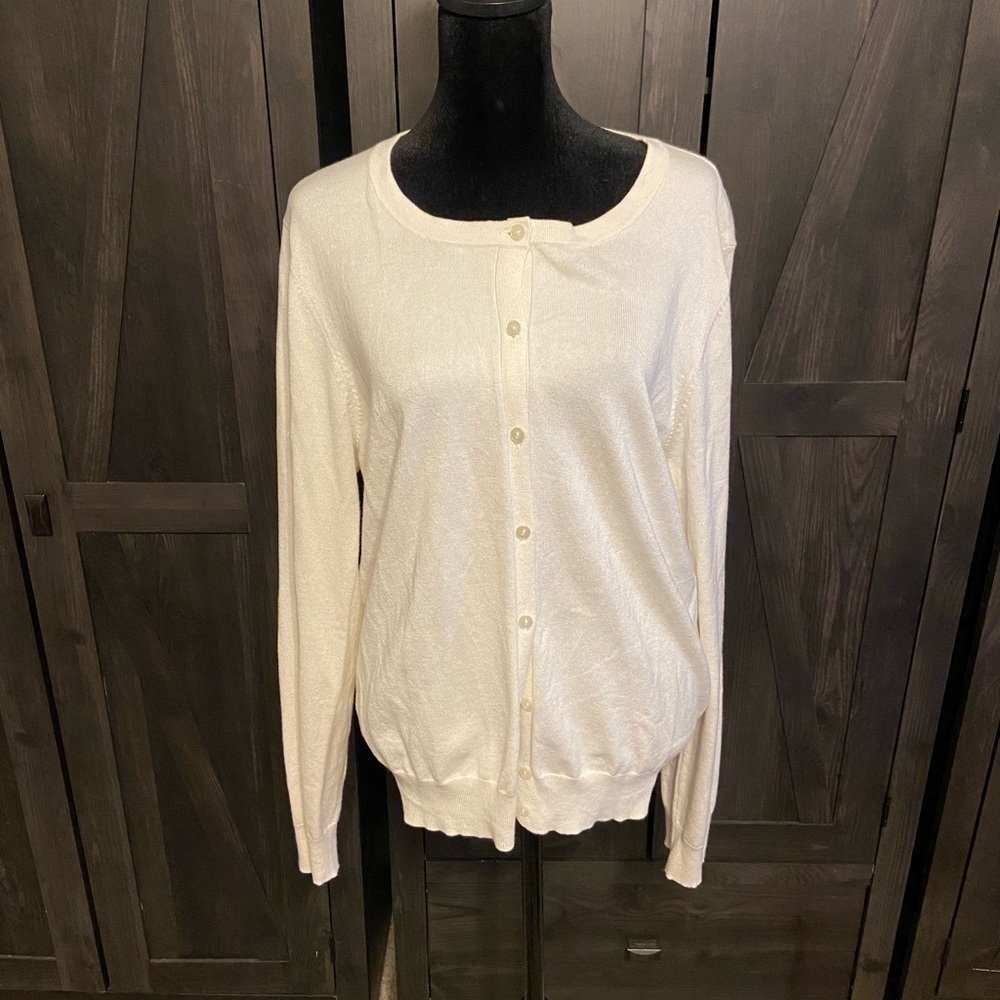 NWOT Time and Tru XXL 20 cream cardigan